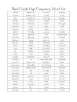 Thumbnail for Third Grade High Frequency Word List