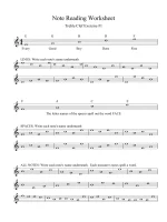 Note Reading Worksheet Treble Clef Exercise