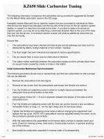 1980 Kz650 Carb Settings